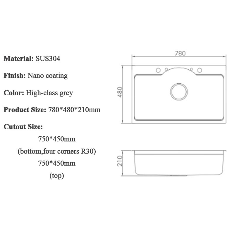 stainless steel sink