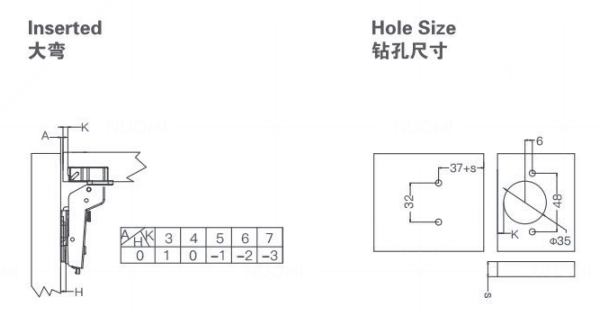 Luxuriance Series Small Angle Two Section Force Buffering Hinge For Thick Door-4