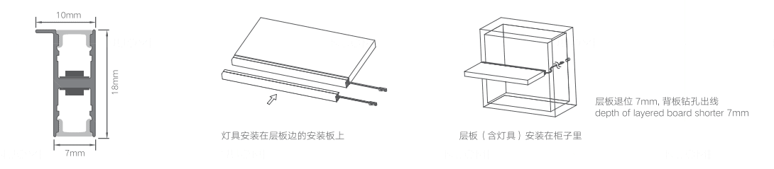 Nox Series Surface-mounted Rearing Lighting Upwards And Downwards