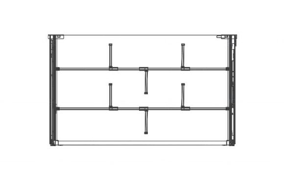 Oya Series Separator Of Drawer Box With Square Rod