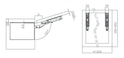 Skylift Series Flip-up Lift