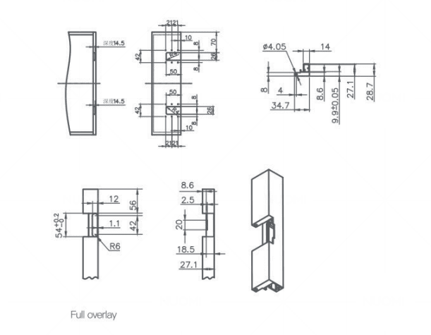 Special Series Full Overlay Pin-type Hinge