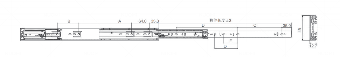 Youth Series Buffering Trinodal Ball Bearing Slide