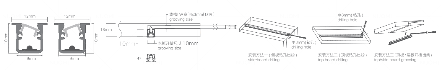 Zeus Series 10×10 Built-In Oblique Lighting Bar